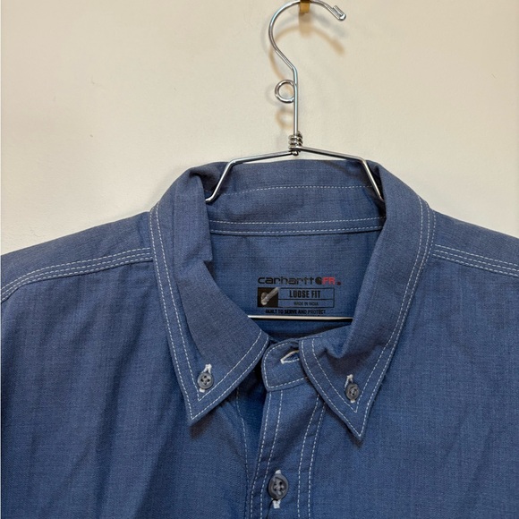 NWT Carhartt Men’s Fire Resistant Lightweight Woven Work Shirt Size Large - Picture 6 of 15